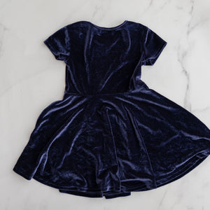 Midnight Blue Velvet Dress (6Y)