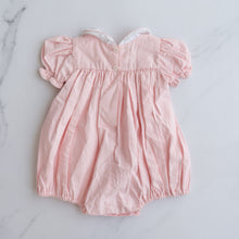 Load image into Gallery viewer, Pink Smocked Romper (6-12M)
