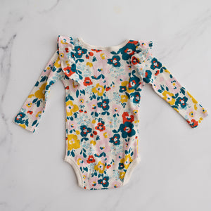 Okie Dokie Floral Onesie (6M