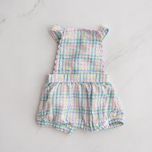 Load image into Gallery viewer, Seed Gingham Romper (0-3M)
