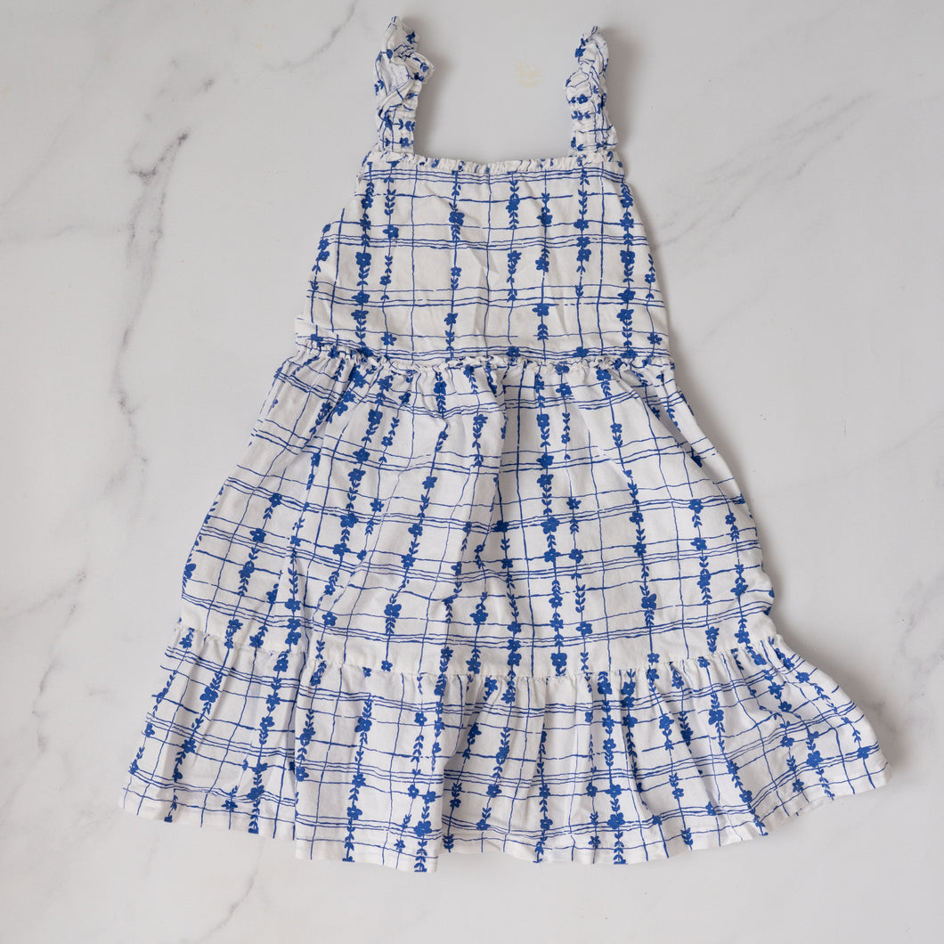 John Lewis Blue Floral Dress (6Y)