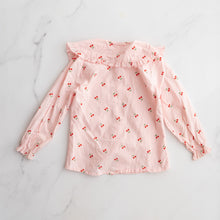 Load image into Gallery viewer, Cherry Ruffle Blouse (6-7Y)
