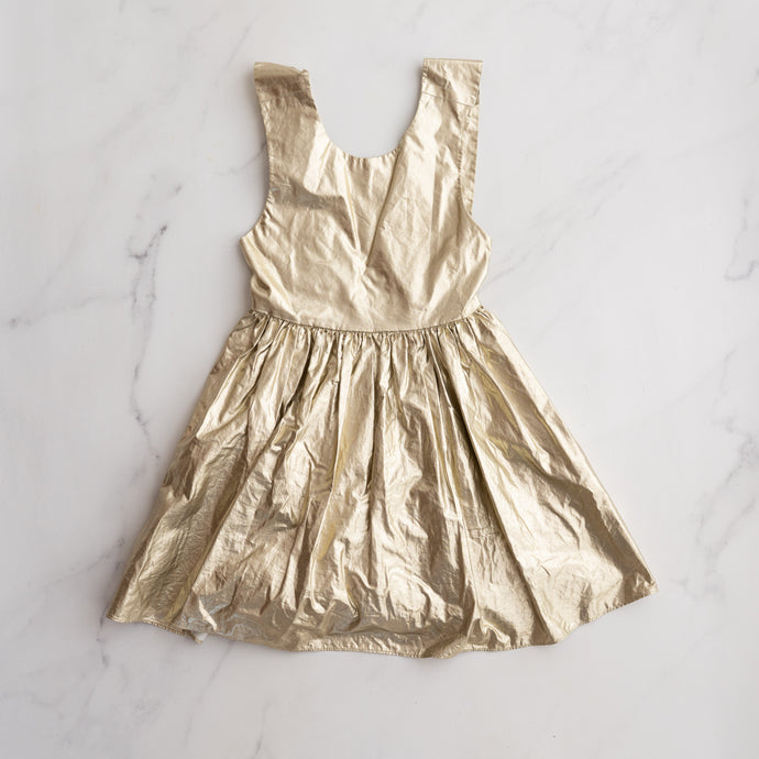 slim fit dress slacks COS Rose Gold Metallic Shift Dress 1-2Y – Everbean Kids
