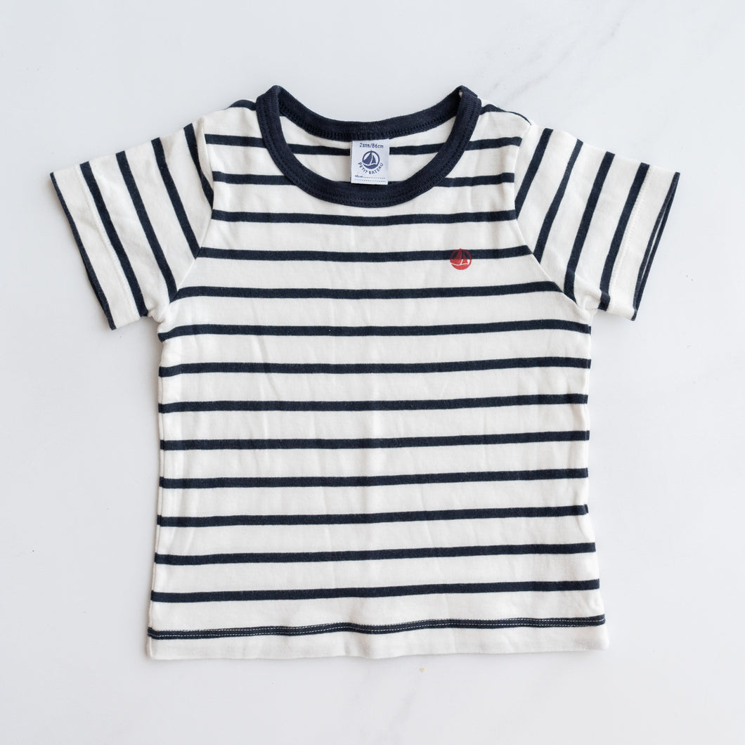 Petit Bateau Stripe T-Shirt (2Y)