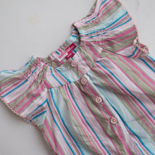 Load image into Gallery viewer, Striped Ruffle Romper (3-6M)
