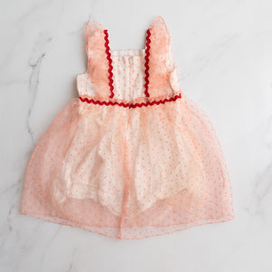 Salmon Ruby Ruffle Dress (4-5Y)