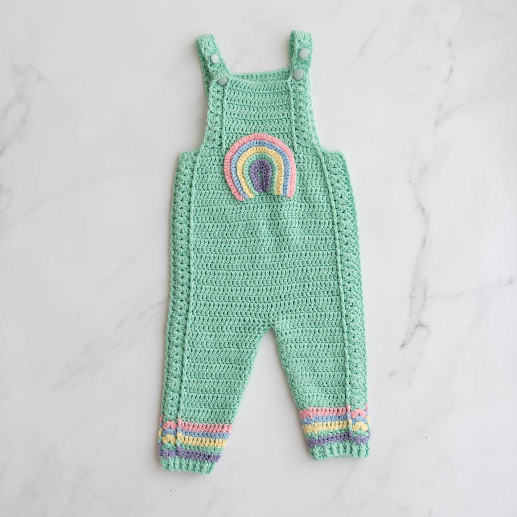Rainbow Knit Overalls (2Y)