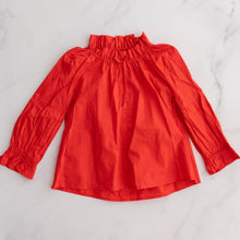 Load image into Gallery viewer, Ruby Red Ruffle Blouse (5-6Y)
