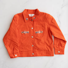 Load image into Gallery viewer, Tangerine Floral Detailed Jacket (6-8Y)

