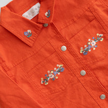 Load image into Gallery viewer, Tangerine Floral Detailed Jacket (6-8Y)
