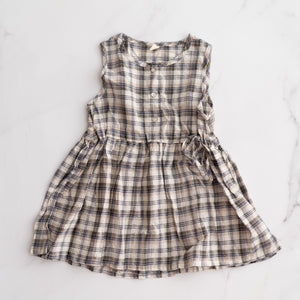 Neutral Check Dress (3-4Y)