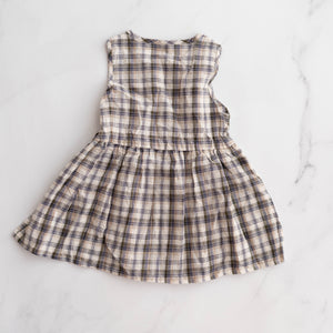Neutral Check Dress (3-4Y)