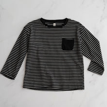 Load image into Gallery viewer, Black Basic Stripe Top (6-7Y)
