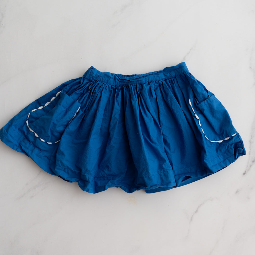 Blue Detailed Pocket Skirt (5-6Y)