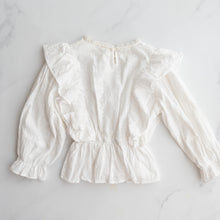 Load image into Gallery viewer, White Ruffle Blouse (6-7Y)
