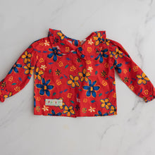 Load image into Gallery viewer, Red Ruffle Collared Blouse (2Y)

