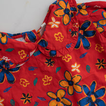 Load image into Gallery viewer, Red Ruffle Collared Blouse (1Y)

