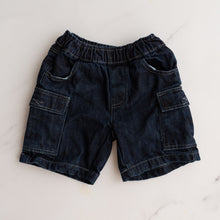 Load image into Gallery viewer, Dark Indigo Cargo Shorts (2Y)
