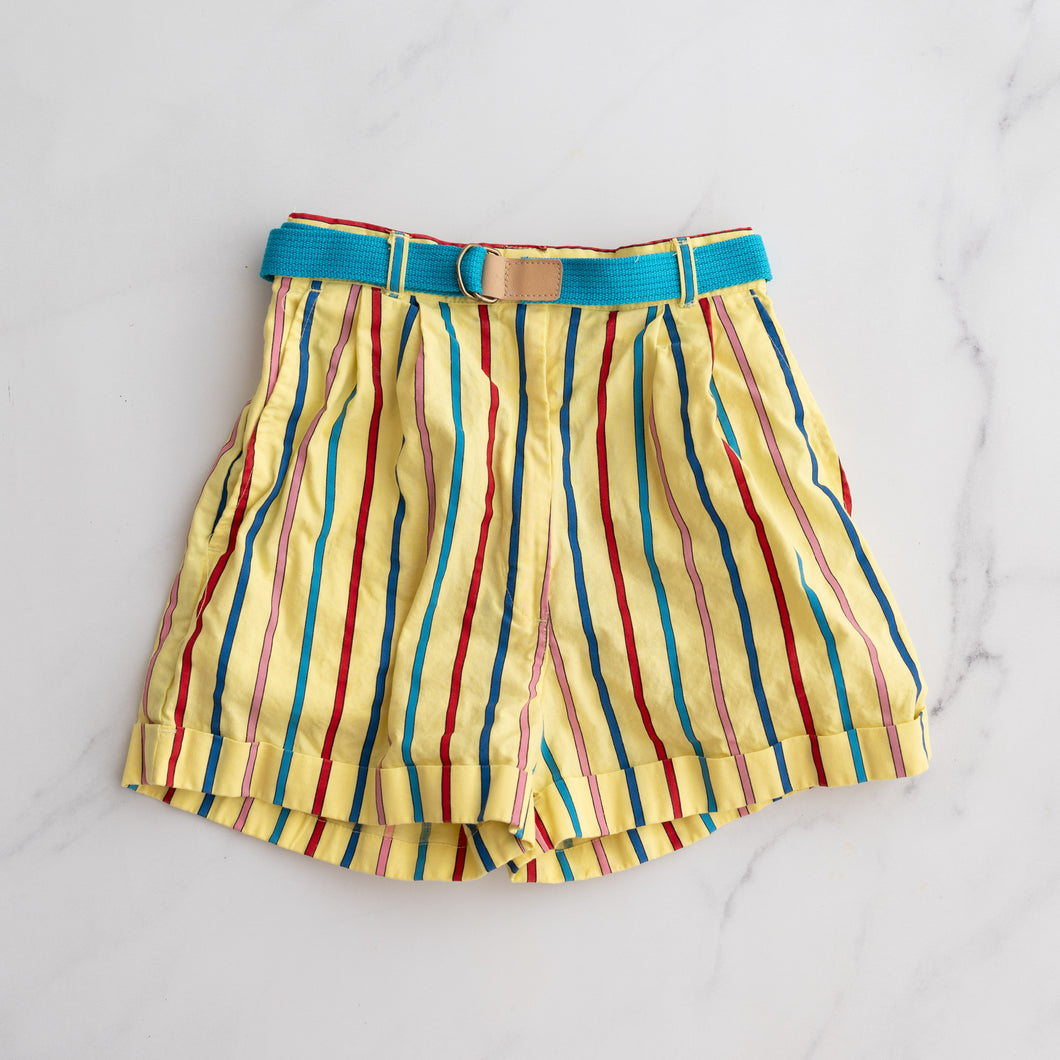 Retro Striped Yellow Shorts (7-8Y)