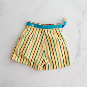 Retro Striped Yellow Shorts (7-8Y)