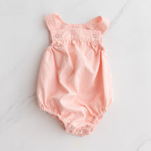 Load image into Gallery viewer, Milky Gingham Romper (0-3M)
