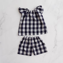 Load image into Gallery viewer, Navy Gingham Set (1-2Y)
