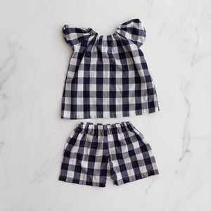 Navy Gingham Set (1-2Y)