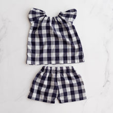 Load image into Gallery viewer, Navy Gingham Set (1-2Y)
