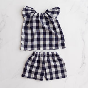 Navy Gingham Set (1-2Y)