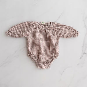 Nature Baby Gingham Romper (0-3M)