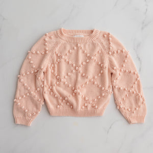Zara Peach Bobble Knit Jumper (6-8Y)