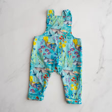 Load image into Gallery viewer, Cheeky Chickadee Ocean Overalls (1Y)
