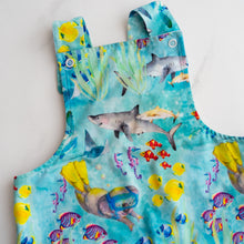 Load image into Gallery viewer, Cheeky Chickadee Ocean Overalls (1Y)
