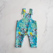 Load image into Gallery viewer, Cheeky Chickadee Ocean Overalls (1Y)
