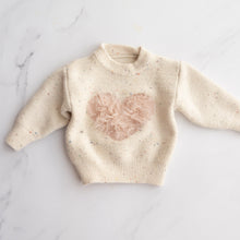 Load image into Gallery viewer, Fluffy Confetti Heart Jumper (1Y)
