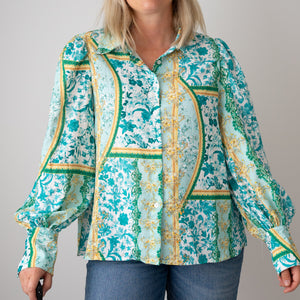 Yours Truly Ornate Floral Blouse (12-16)