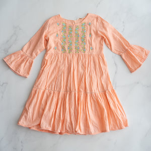 Peachy Floral Dress (9-10Y)