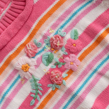 Load image into Gallery viewer, Cotton Stripe Embroidered Detail Jumper (2-3Y)
