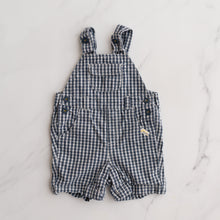Load image into Gallery viewer, Pumpkin Patch Gingham Shortalls (6-12M)
