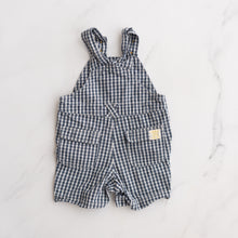 Load image into Gallery viewer, Pumpkin Patch Gingham Shortalls (6-12M)
