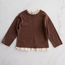 Load image into Gallery viewer, Zara Chocolate Ruffle Top (5Y)
