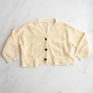 Relaxed Cream Cotton Cardigan (6-8Y)