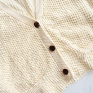 Relaxed Cream Cotton Cardigan (6-8Y)