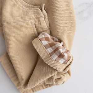 Beige Cord Overalls (6-12M)