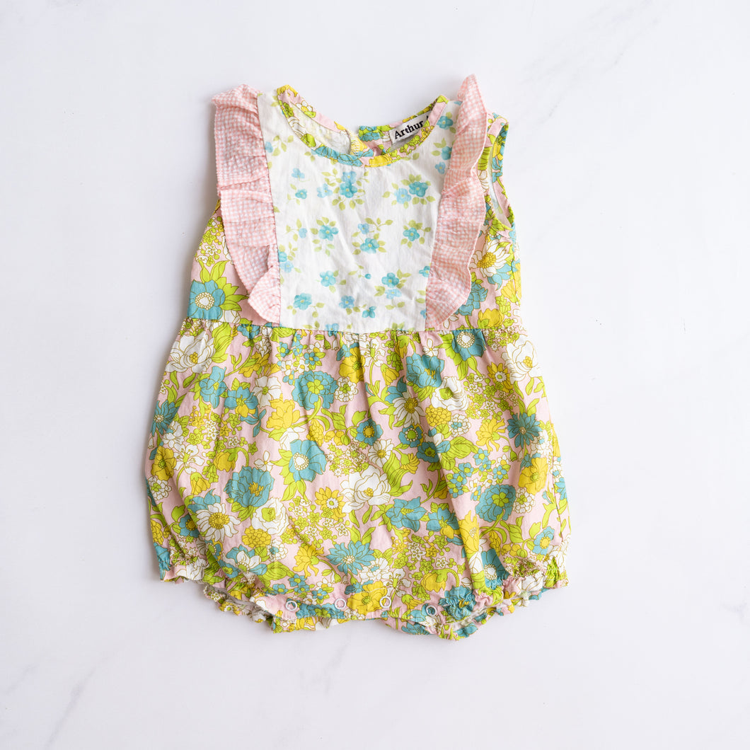 Arthur Ave Floral Romper (3-6M)