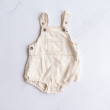 Load image into Gallery viewer, Off White Denim Romper (6-12M)
