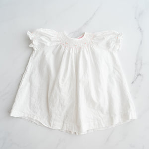 White Smocked Dress (6M)
