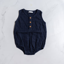 Load image into Gallery viewer, Stevie Rose Navy Romper (3Y)
