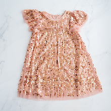 Load image into Gallery viewer, H&amp;M Copper Sequin Dress (8-9Y)
