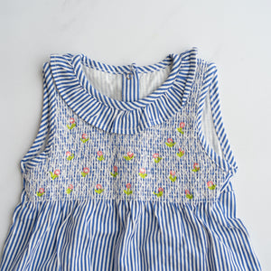 Pinstriped Smocked Dress (3-4Y)